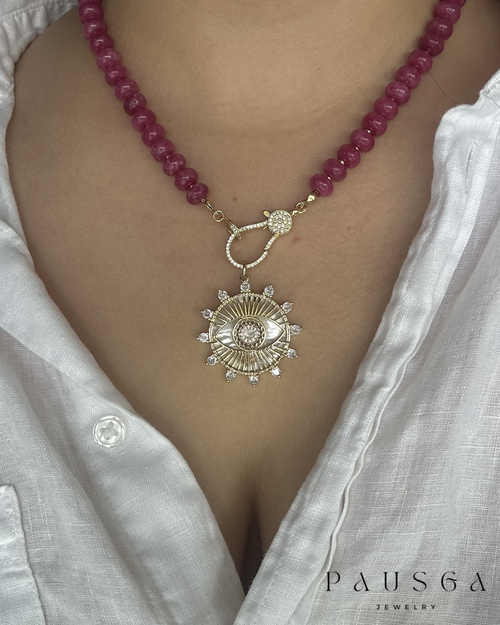 Evil Eye Shell Pendant