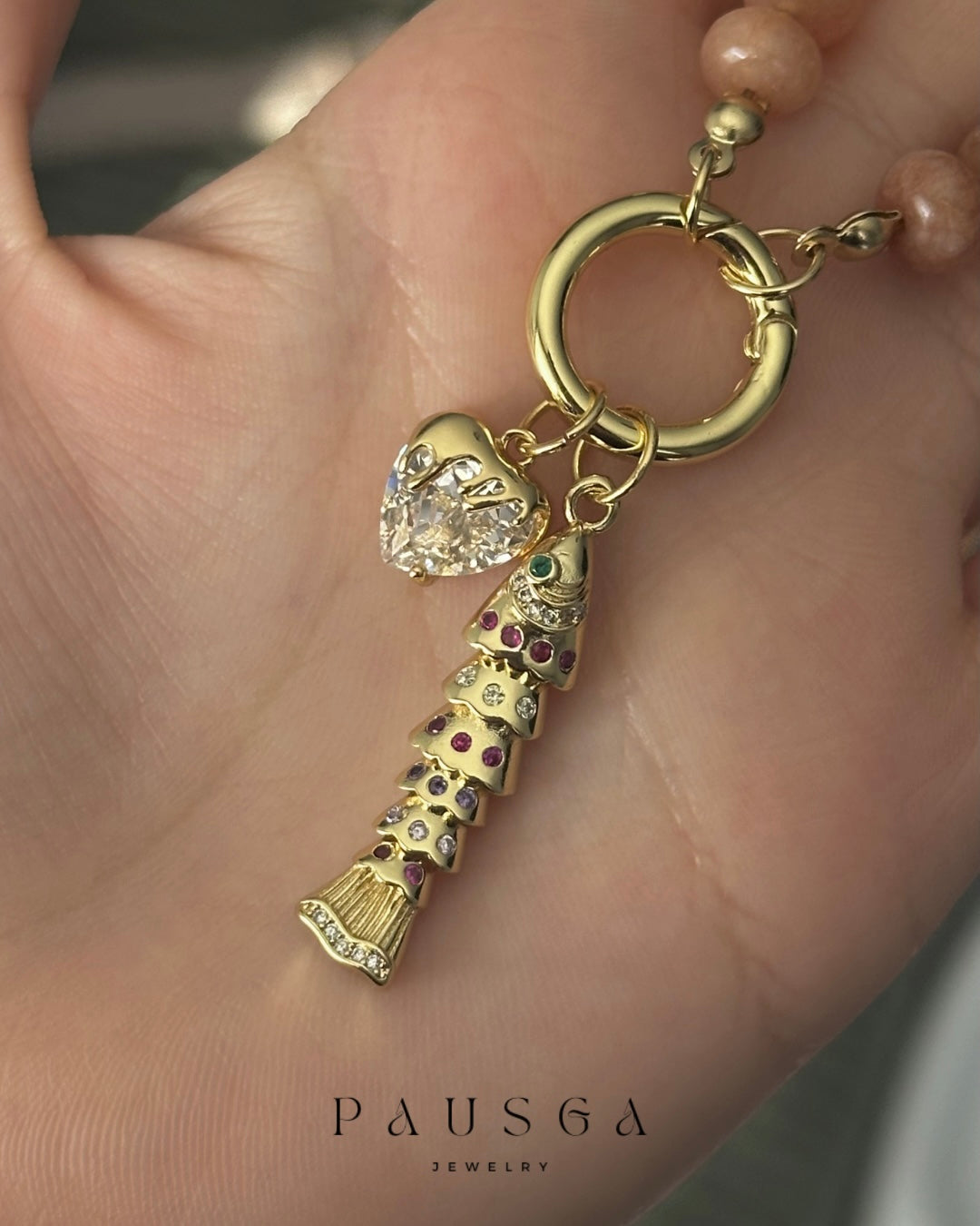 Lola Rainbow Cz Fish Charm