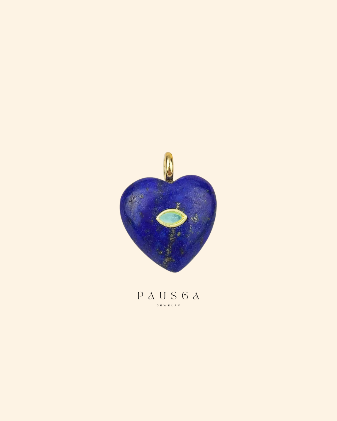 Natural Stone Heart Pendant