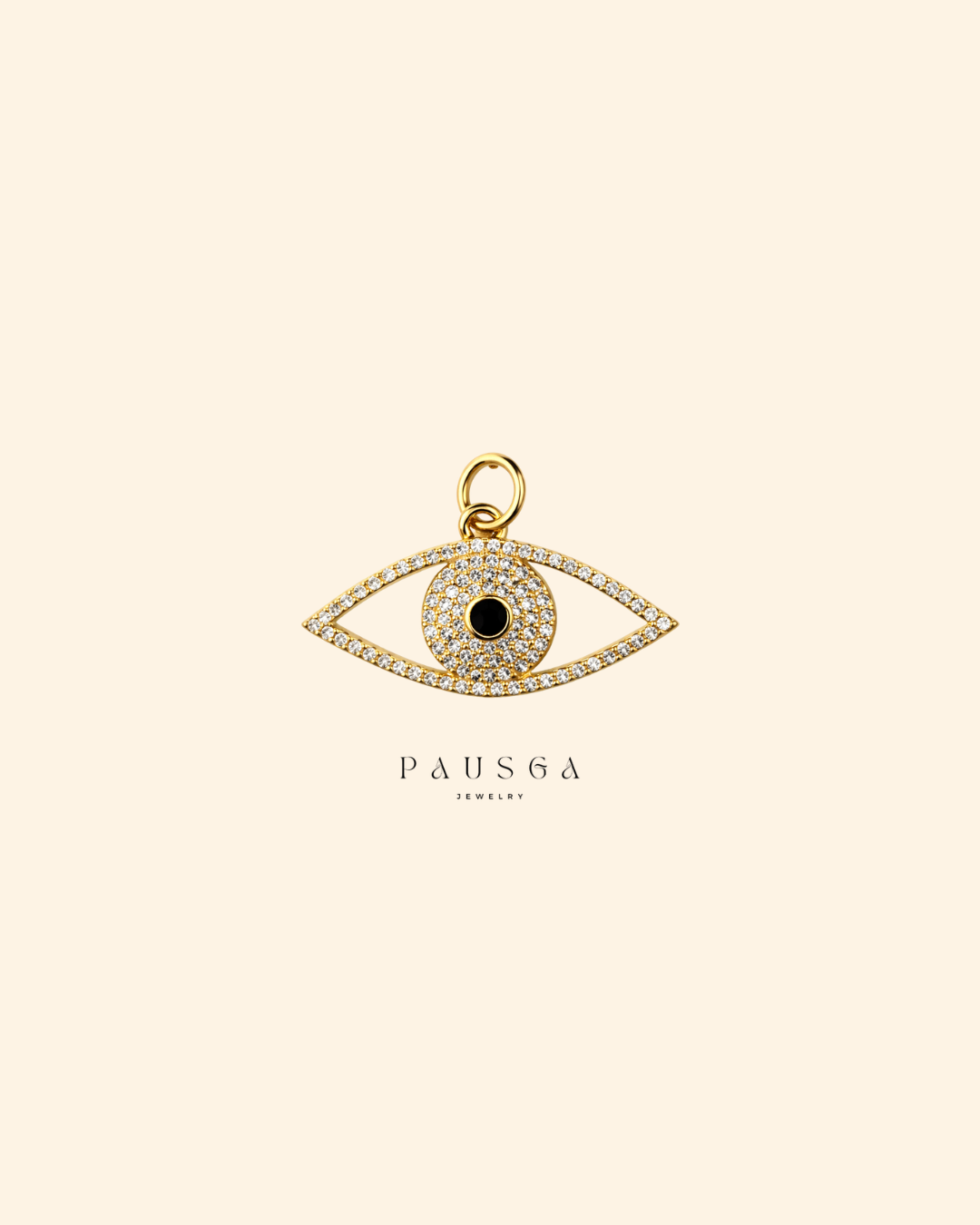 Pave Cz Evil Eye Pendant