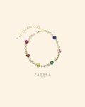 Multi Color Heart Tennis Bracelet
