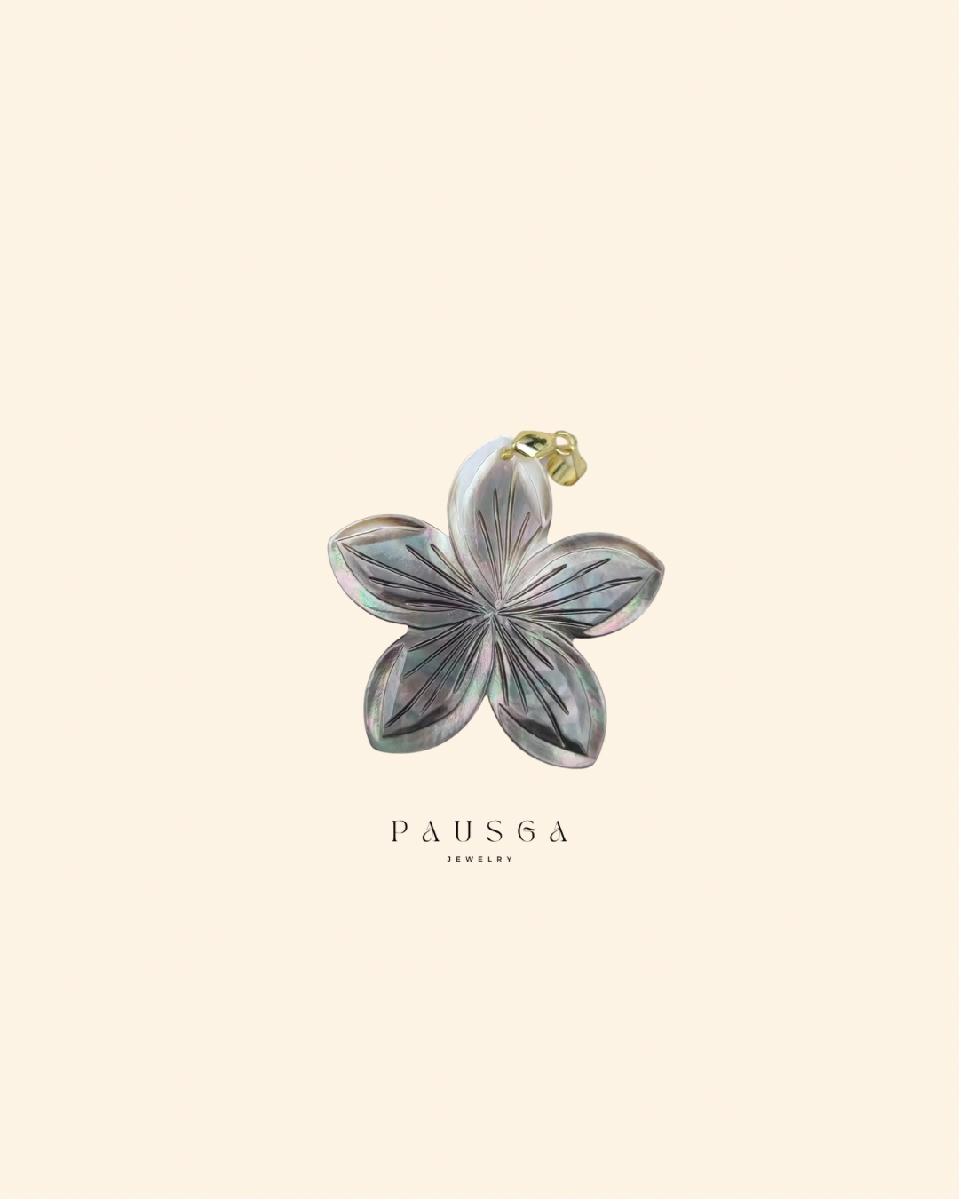 Natural Mother of Pearl Flower Pendant